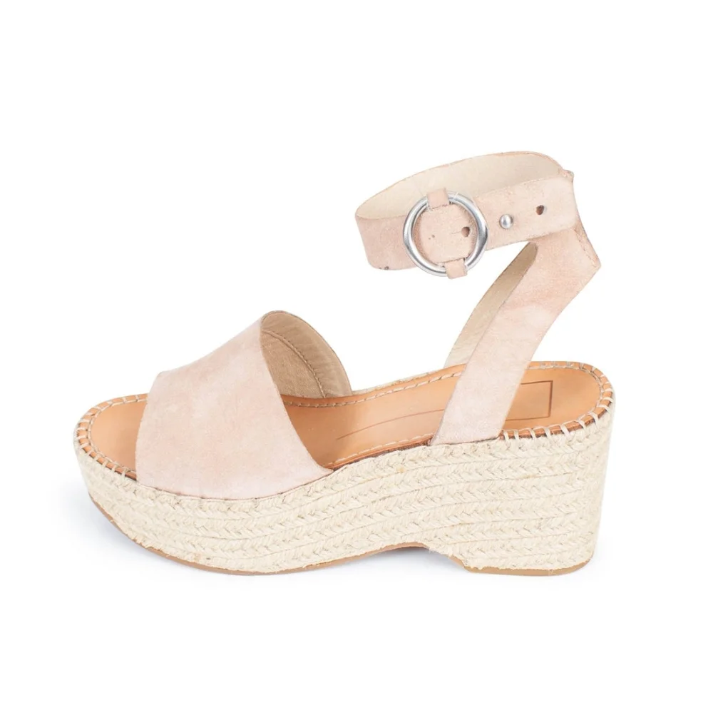 Dolce Vita Suede Leather Wedge Sandal Espadrilles 8.5